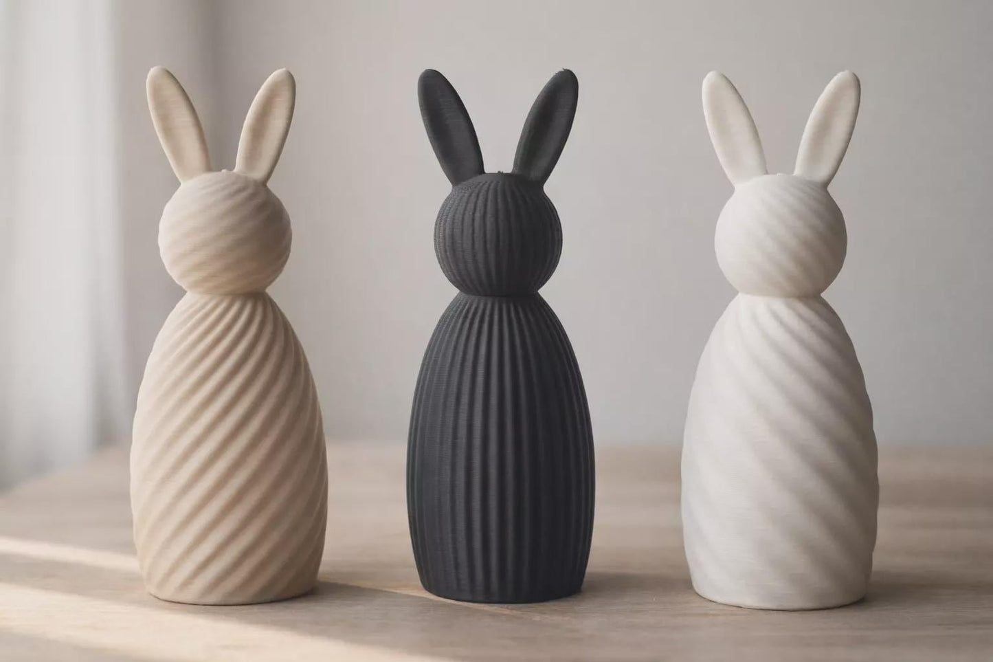 Easter Ribbon Bunny Minimalist Bow Rabbit Figurines