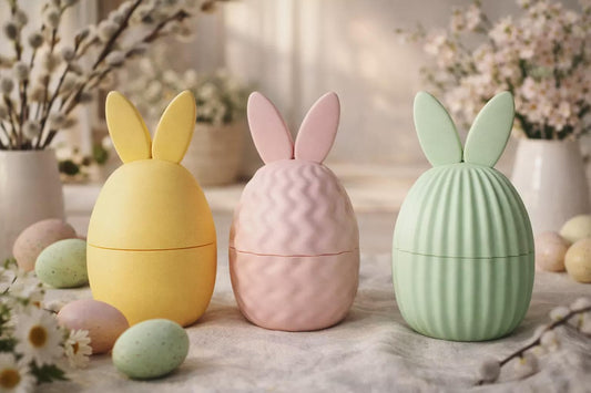 Bunny Egg Box Set of 3 Easter Candy Containers