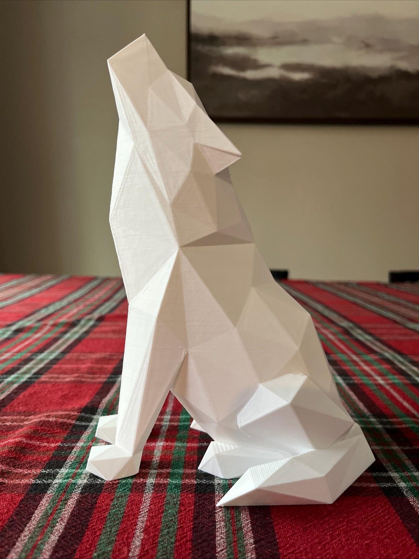 Howling Wolf Low-Poly